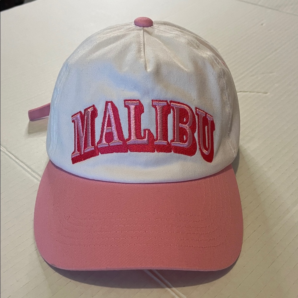 White and Pink Malibu Cap NWT - Picture 3 of 14